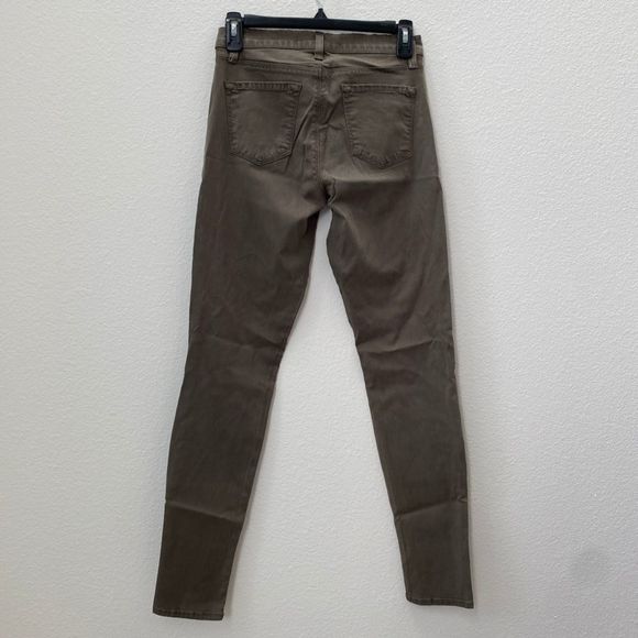 J BRAND Super Skinny 485 Cypress Pants 27 Drab Olive Green Stretch - Picture 3 of 5